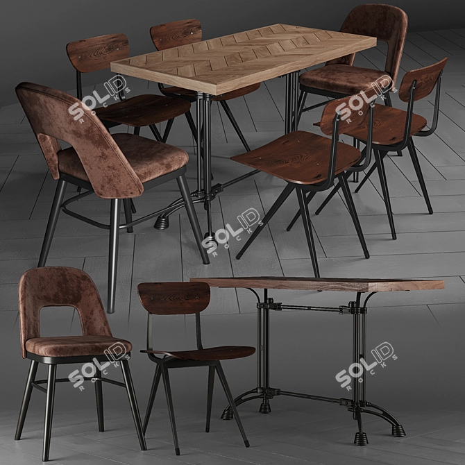 Dual Nice Underframe 3D model image 1