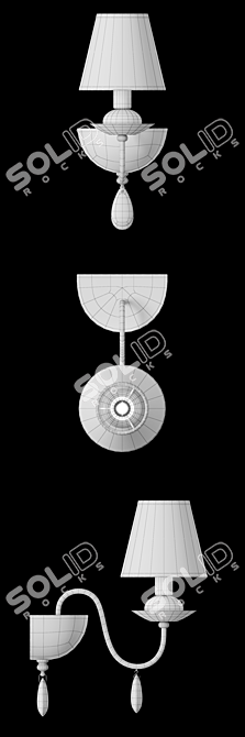 Title: Freya Eliza Wall Sconce 3D model image 3