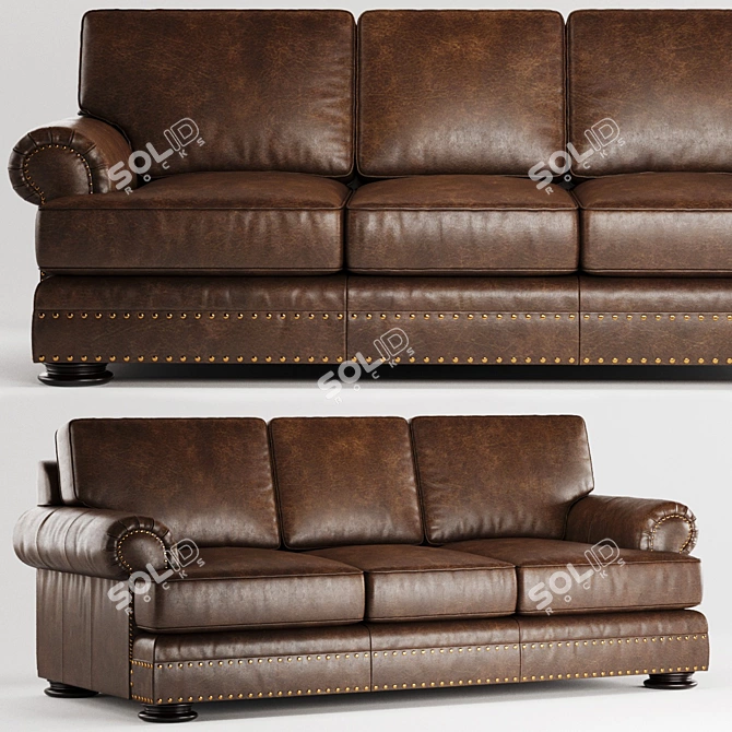 Foster Sofa: Classic Elegance & Comfort 3D model image 1