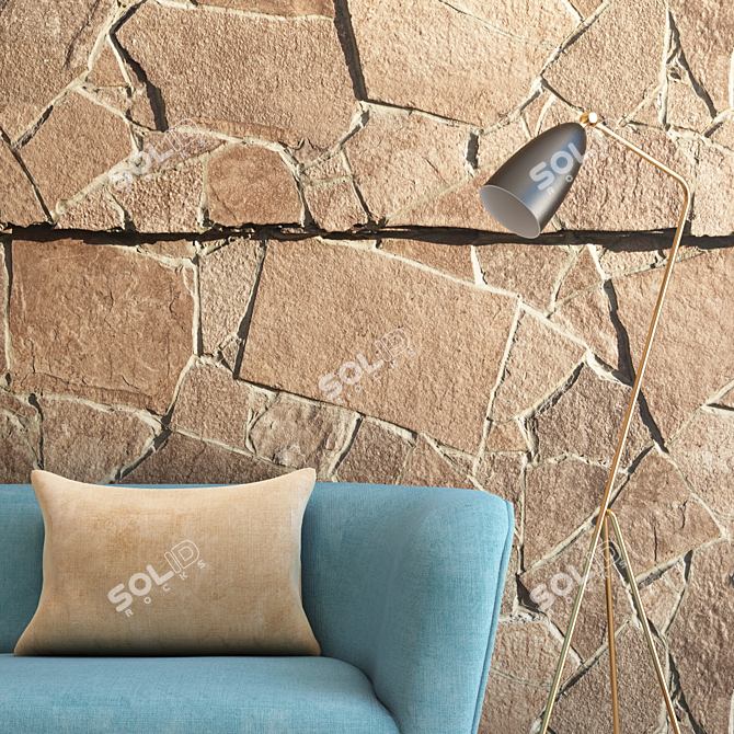 Seamless Stone Cladding Kit 3D model image 2