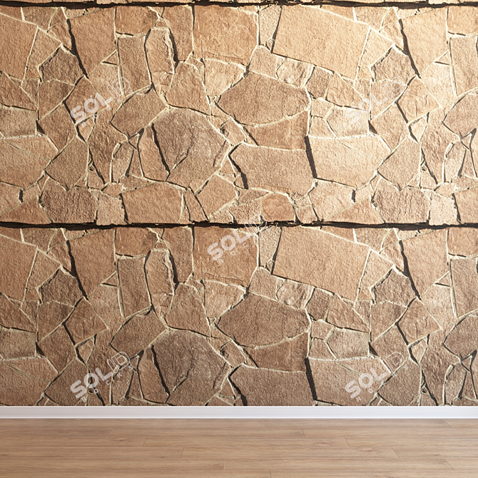 Seamless Stone Cladding Kit 3D model image 3