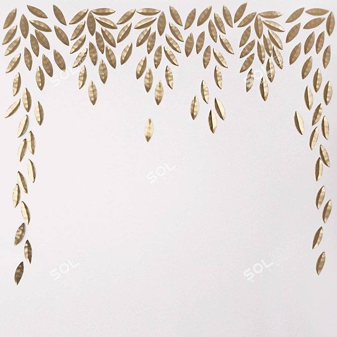  Leafy Elegance: Lavr Decorative Tile 3D model image 1