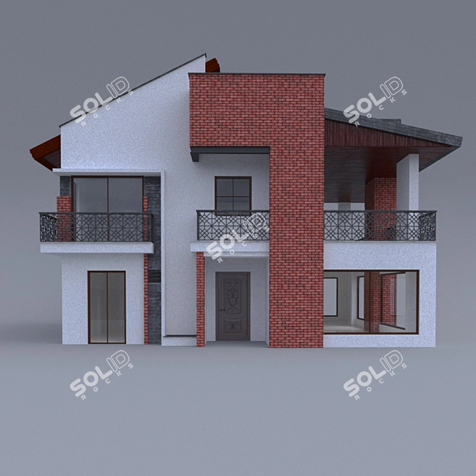 Luxury 360m2 Villa 3D model image 1