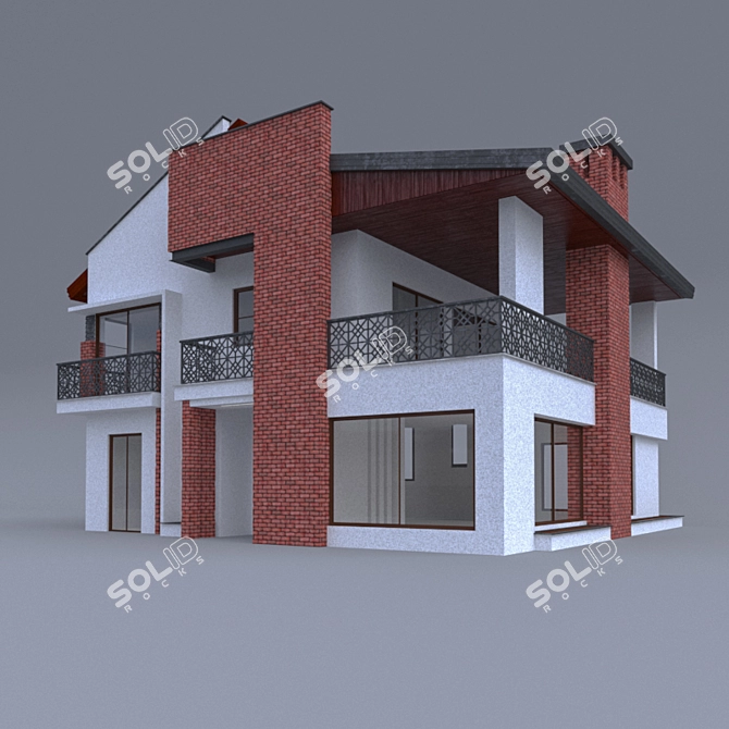 Luxury 360m2 Villa 3D model image 2