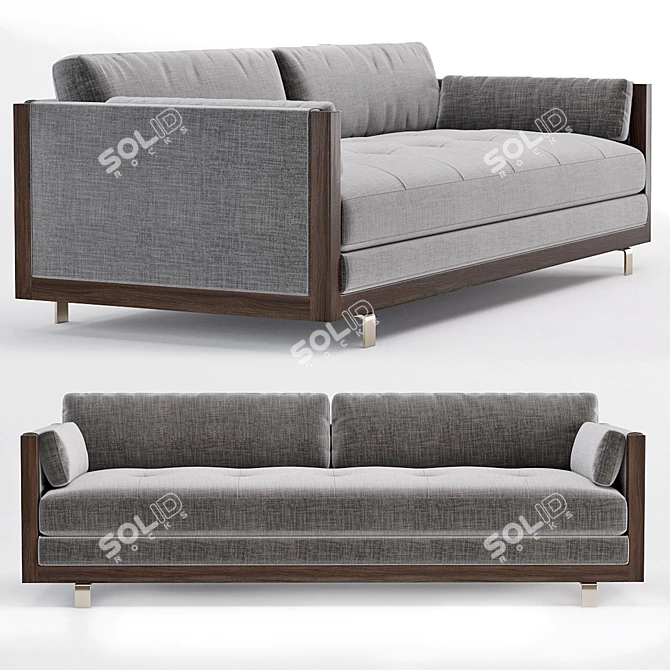 Elegant Framework Sofa by Baker Furniture 3D model image 1