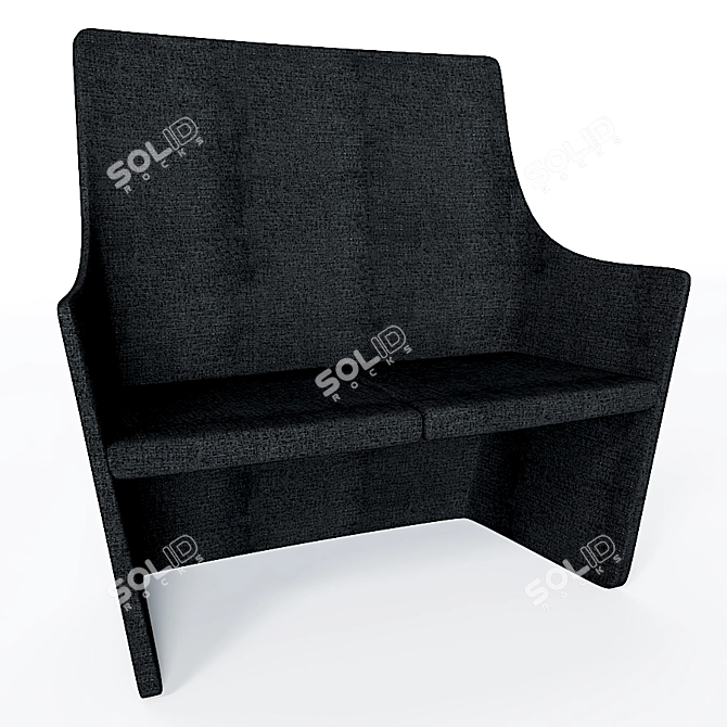 Modern Two-Seater Sofa 3D model image 1