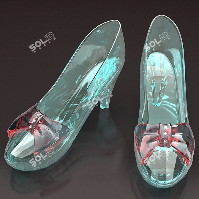 Enchanted Glass Slipper 3D model image 1