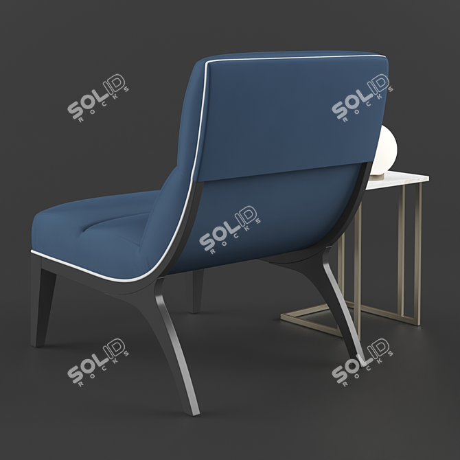 Elegant Kirk Chair 3D model image 2