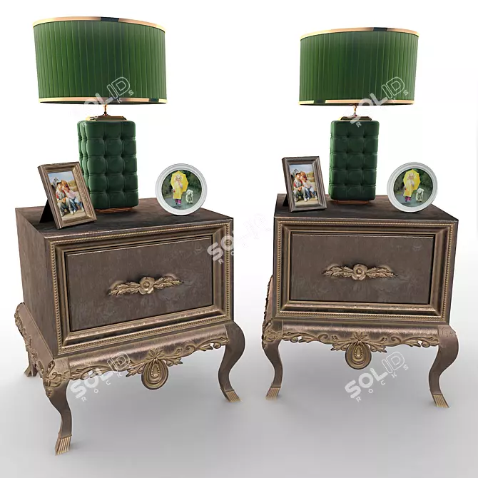 Elegant Venedik Nightstand: Stylish and Functional 3D model image 1