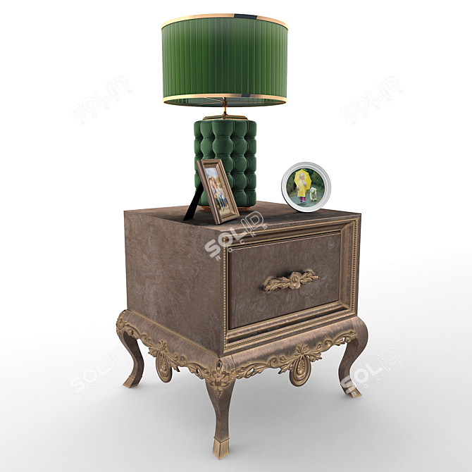 Elegant Venedik Nightstand: Stylish and Functional 3D model image 2