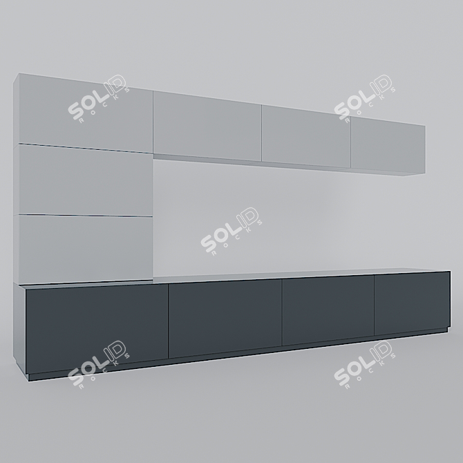 Modern TV Cabinet 3D model image 1
