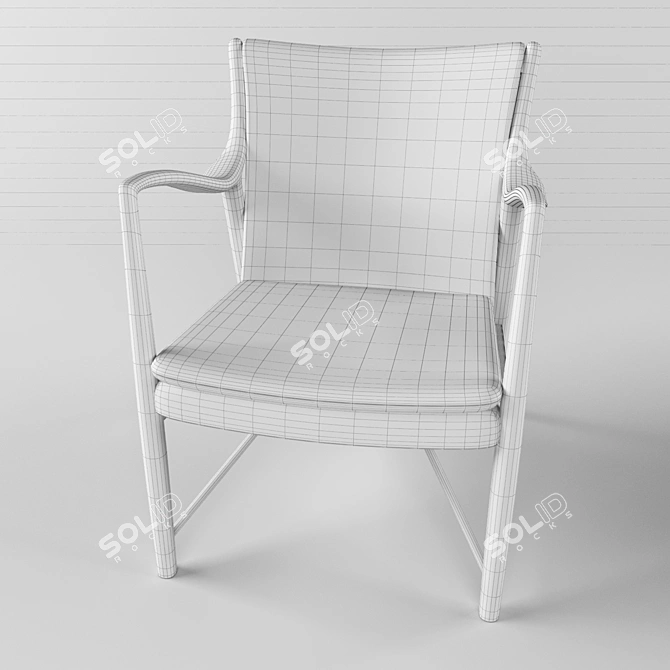 Elegant Mesh Chair: NV45 3D model image 3