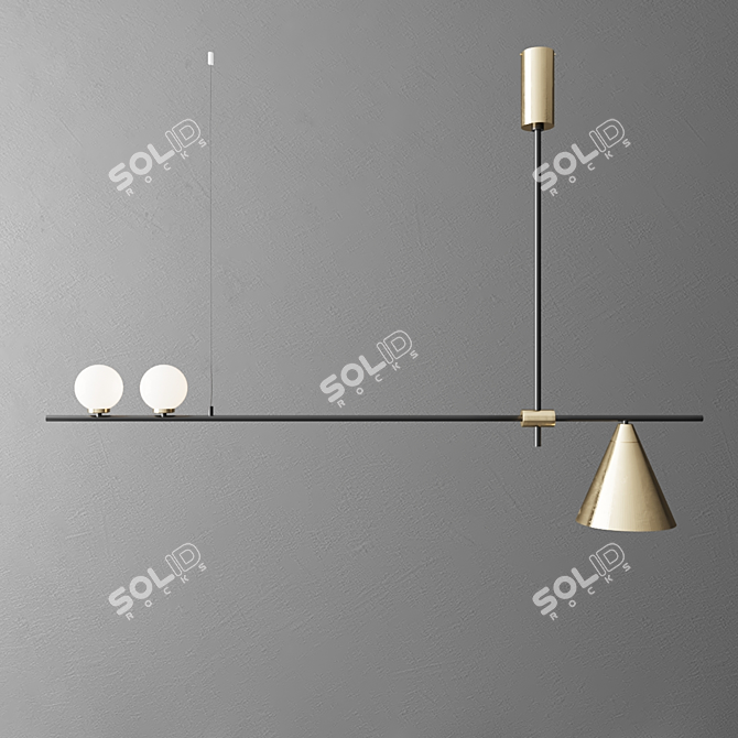 Contemporary Crane Pendant Light 3D model image 2