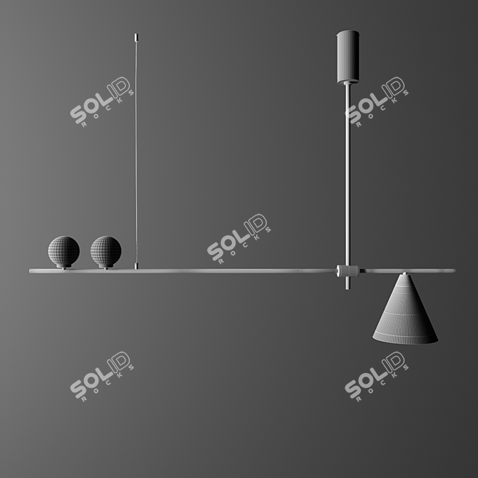 Contemporary Crane Pendant Light 3D model image 3