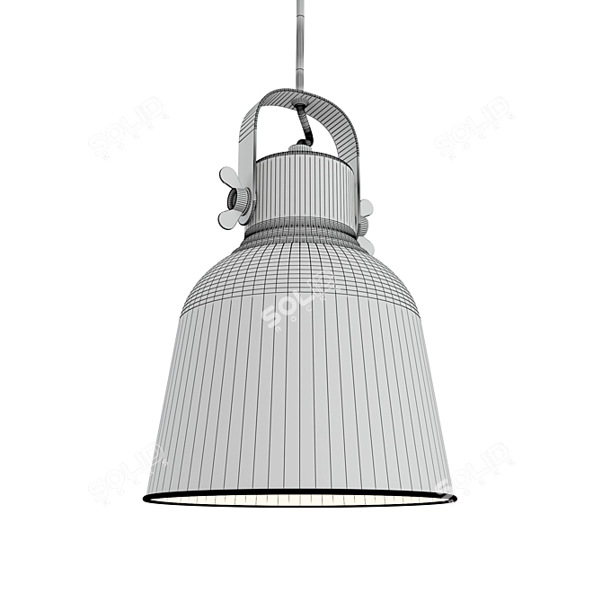 Modern Metal Pendant Lamp 3D model image 3