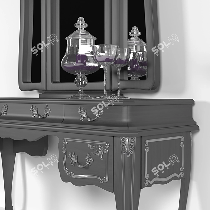 Elegant Giglio Dressing Table 3D model image 2