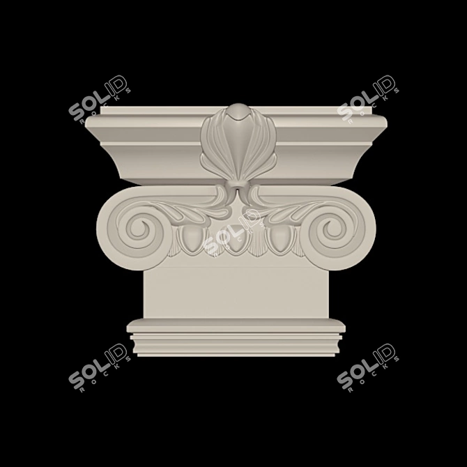 Carved CNC Capital 3D model image 1