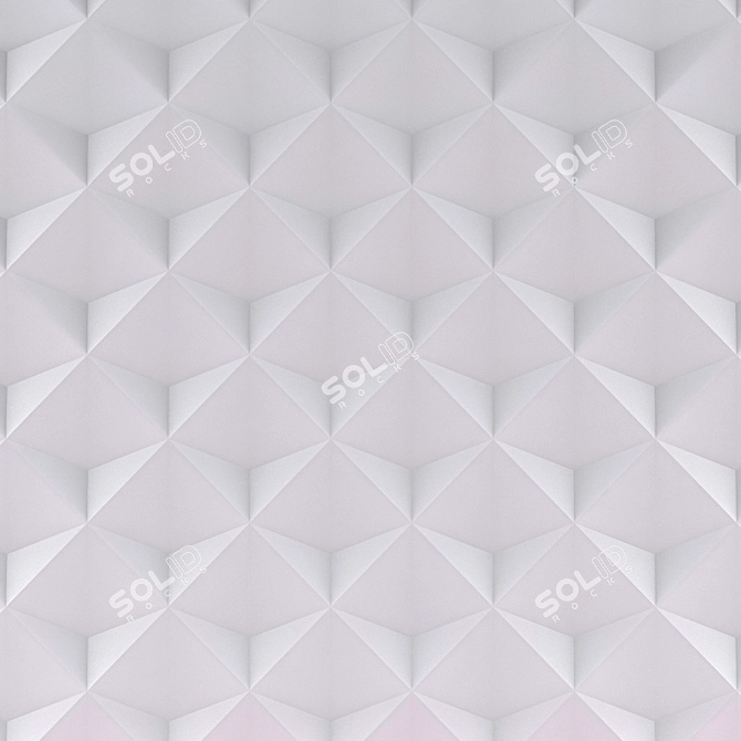 Artful 3D Plaster Panel 3D model image 1