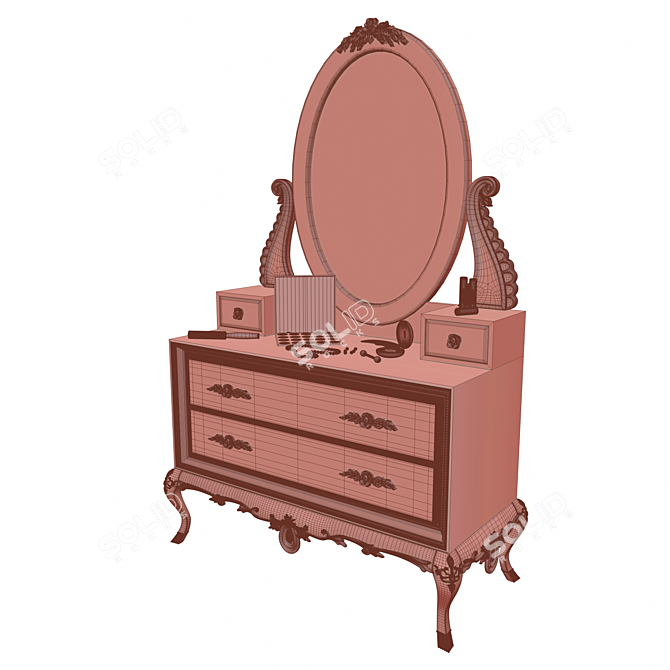 Venetian Elegance Chest: Functional & Stylish 3D model image 3