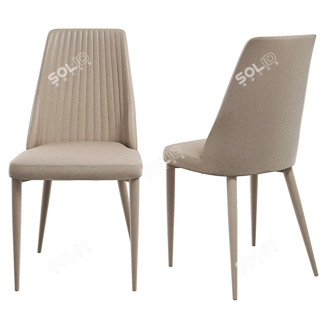 ITALGRUPPO MATISSE Ecokozha Latte Chair 3D model image 2