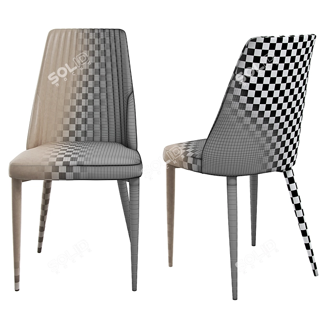 ITALGRUPPO MATISSE Ecokozha Latte Chair 3D model image 3