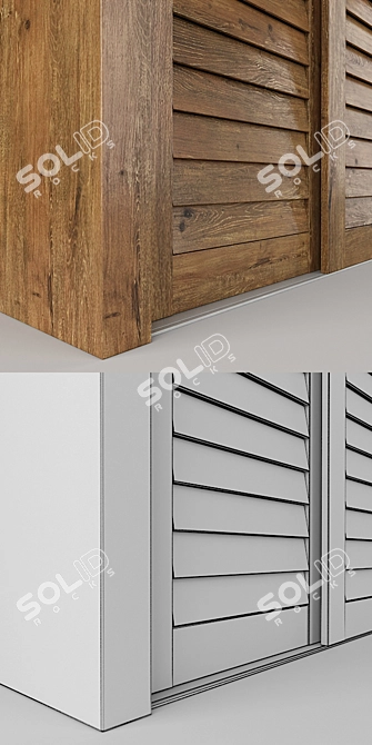 Lofty Louvered Storage for Organized Living 3D model image 3