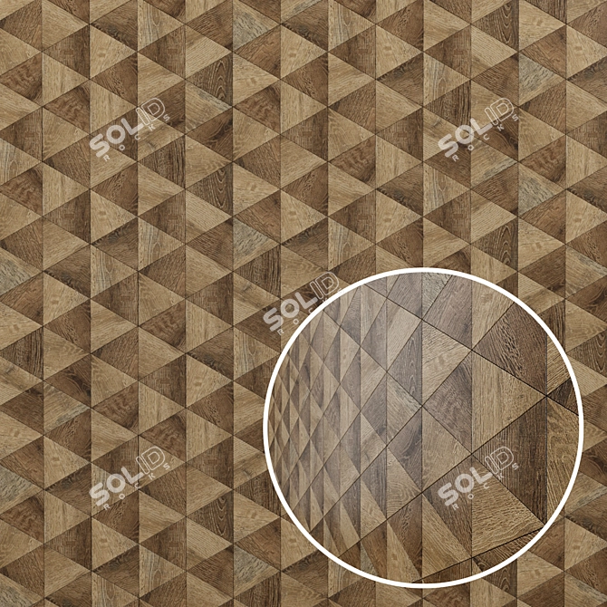 Eco Chic: Karragach Wood Tiles 3D model image 1