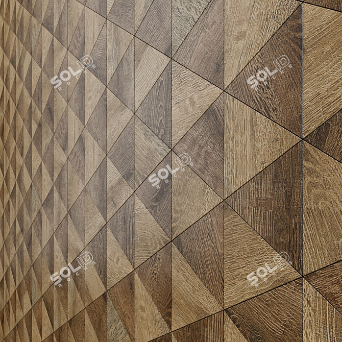 Eco Chic: Karragach Wood Tiles 3D model image 3