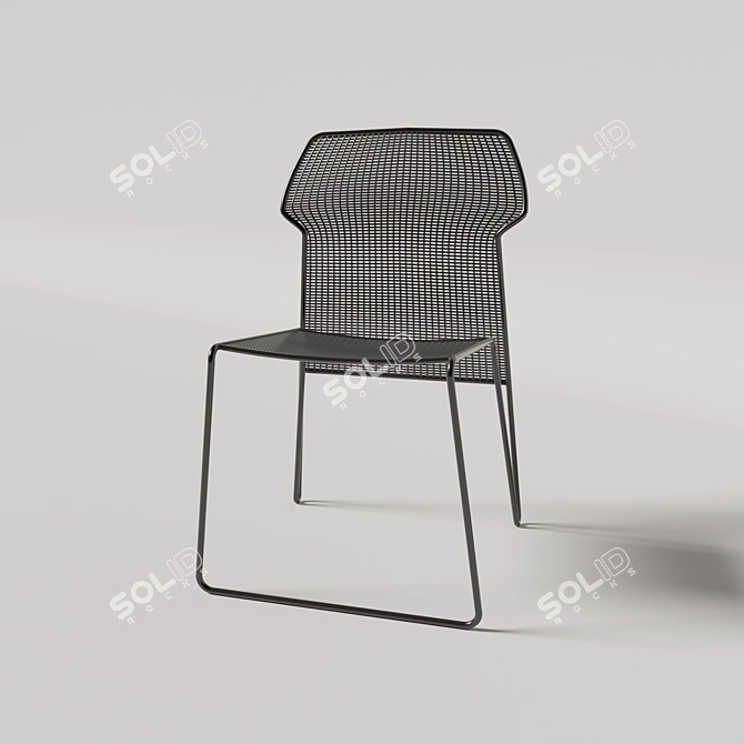 Modern Lattice Chair: Realistic 3D Model 3D model image 1