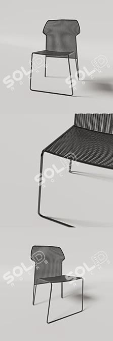 Modern Lattice Chair: Realistic 3D Model 3D model image 2