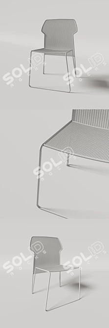 Modern Lattice Chair: Realistic 3D Model 3D model image 3