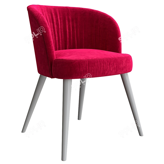 Luxury ROSE Montbel Armchair 3D model image 1