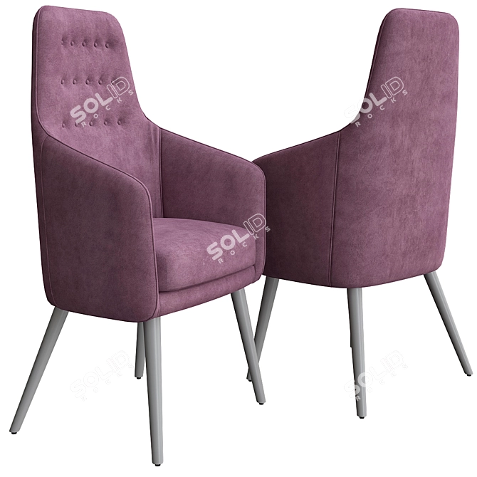 Sophisticated Armchair DANIELLE 3D model image 1