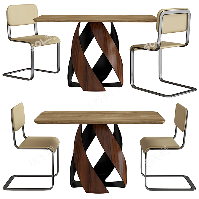 Bon Bon Table: Chic and Versatile 3D model image 1