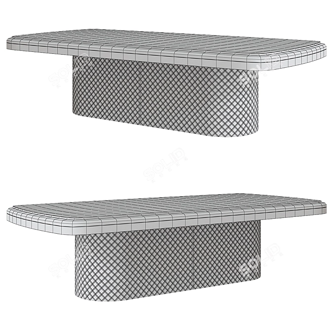 Elegant Palladium Table 3D model image 2