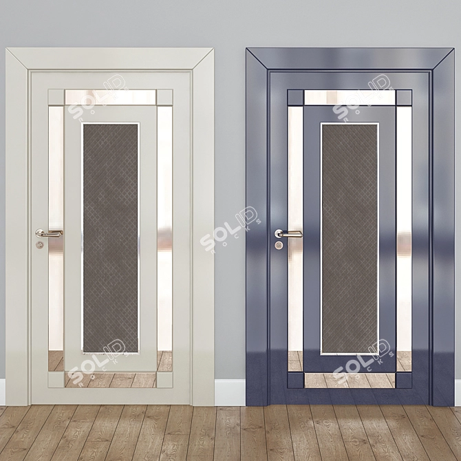 Elegant Interior Door Collection 3D model image 1