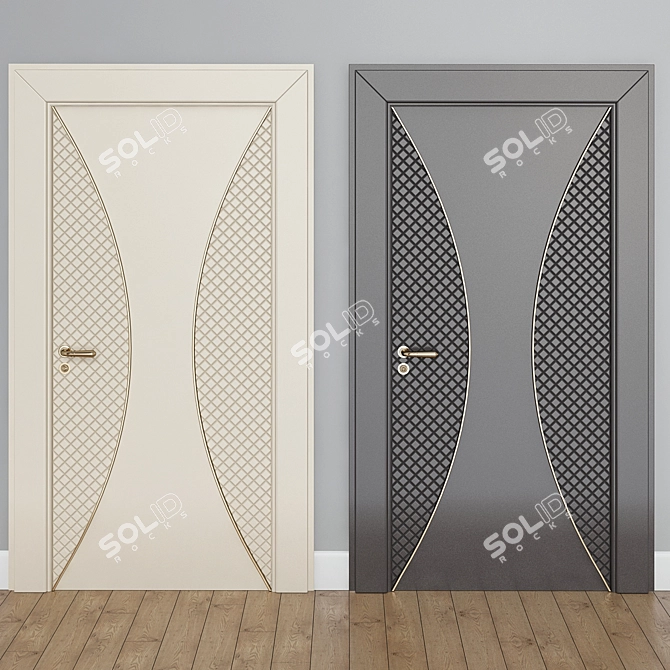 Elegant Entryway Essentials: Interior Doors 3D model image 1