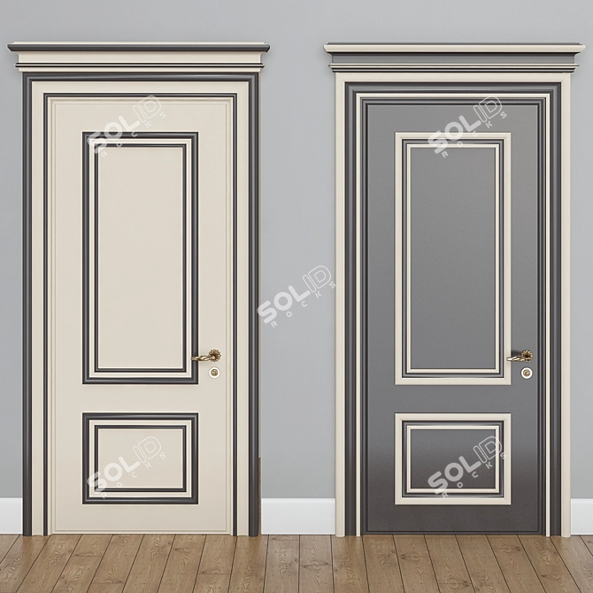 Elegant Interior Doors №19 3D model image 1