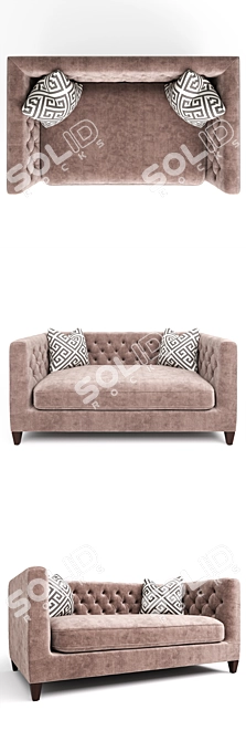 Beckett Loveseat: Classic Elegance by Bernhardt 3D model image 2