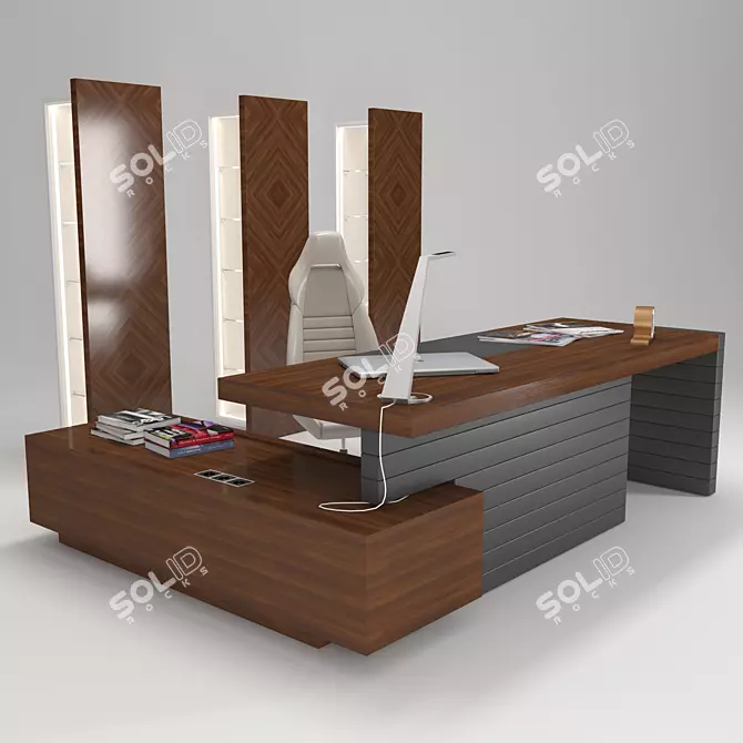 LAS Office Furniture Set 3D model image 1