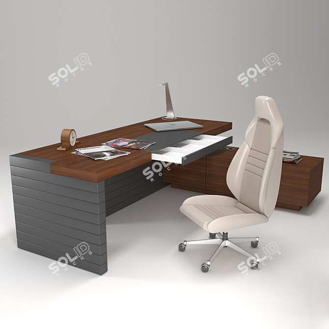 LAS Office Furniture Set 3D model image 2