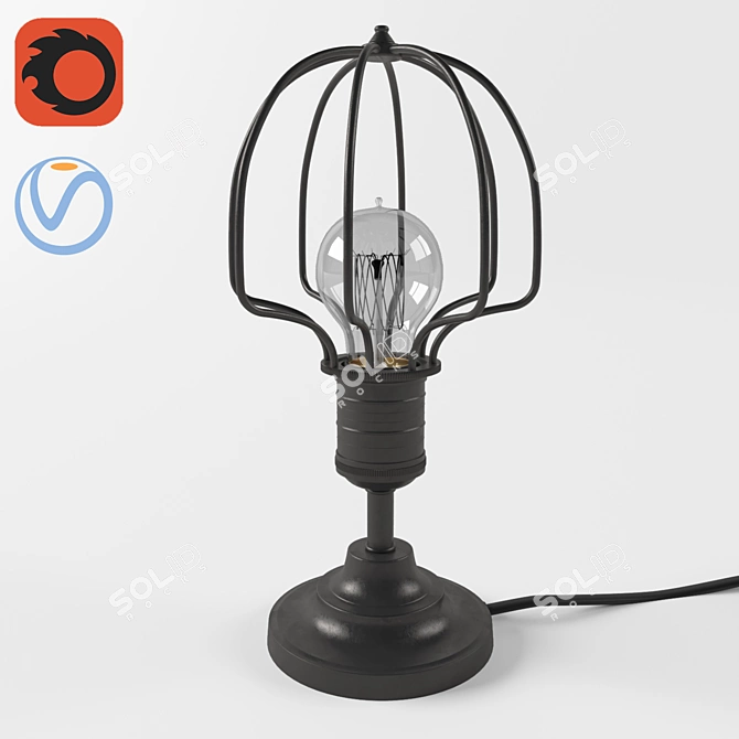 Sleek Deidalos Table Lamp 3D model image 1