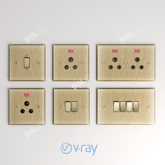 Classic Switches & Sockets  3D model image 2