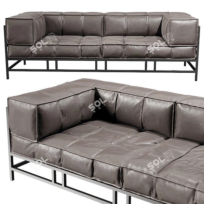 Bruehl Metal Sofas: Modern Elegance 3D model image 1