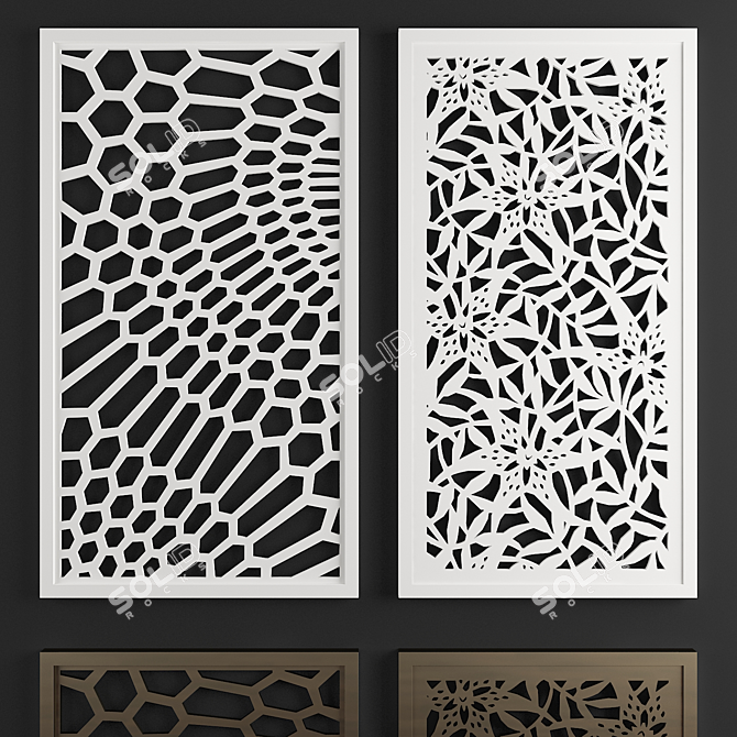 Elegant Decorative Panel 2 3D model image 1