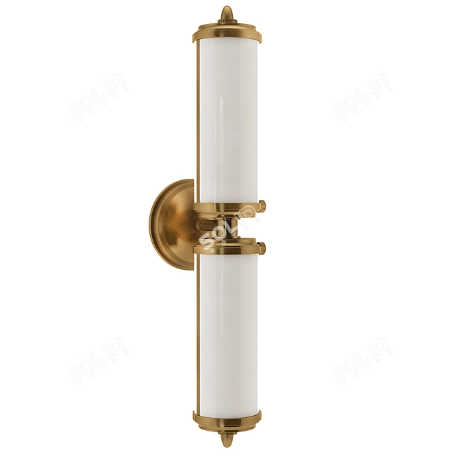 Thomas OBrien Merchant Antique Brass Bath Wall Light 3D model image 1