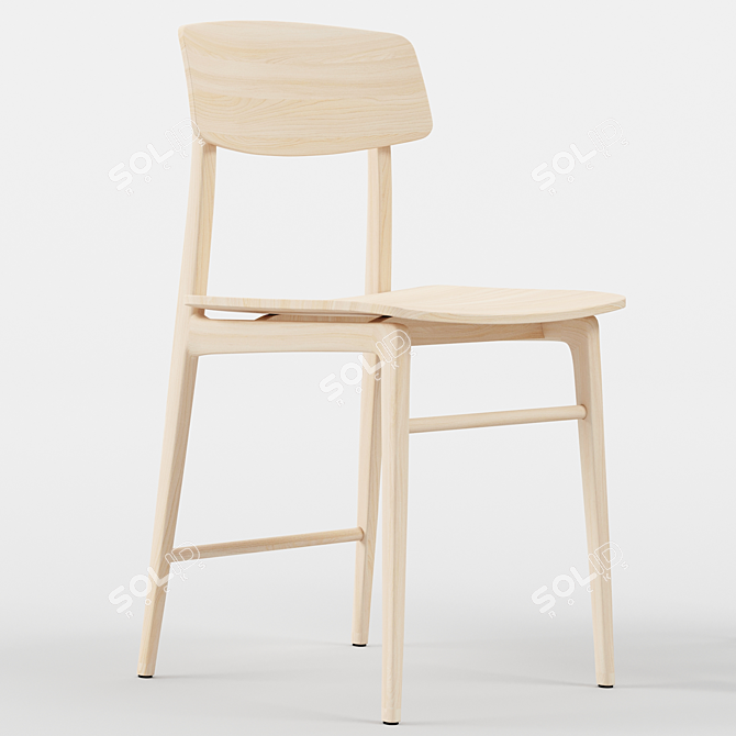 Elegant Woody Dining Table 3D model image 1