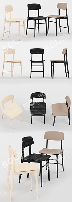 Elegant Woody Dining Table 3D model image 2