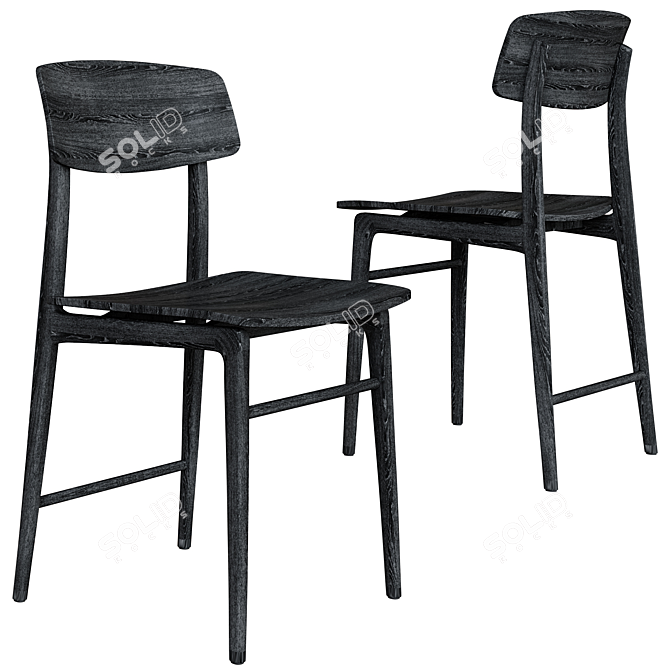 Elegant Woody Dining Table 3D model image 5