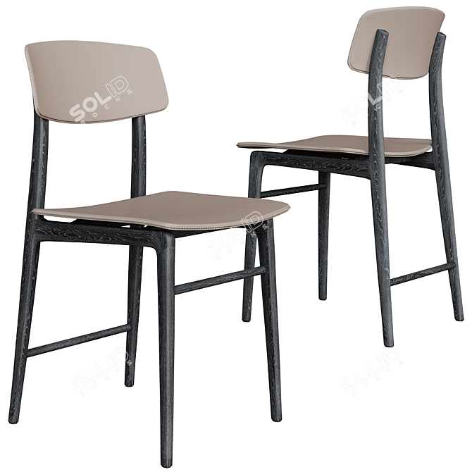 Elegant Woody Dining Table 3D model image 6